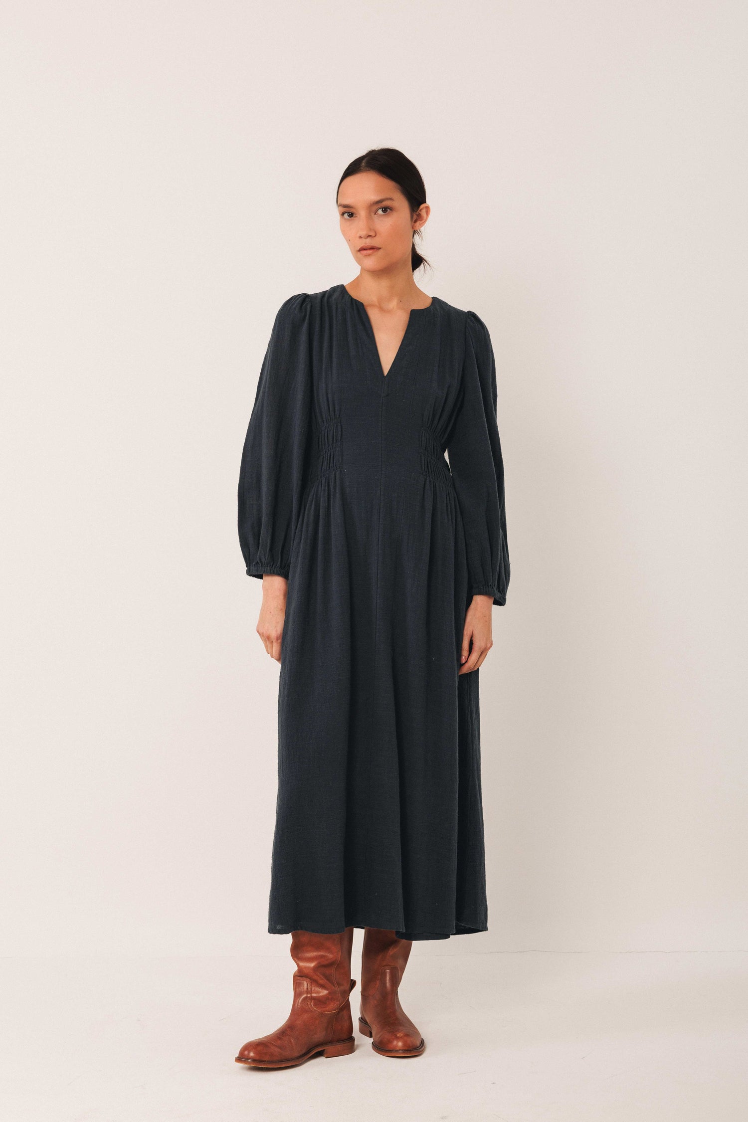 Indi & Cold Notch Neck Dress
