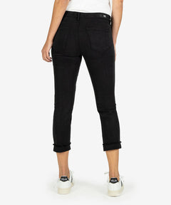 Kut From The Kloth Amy Straight Leg Crop Jeans (Black)