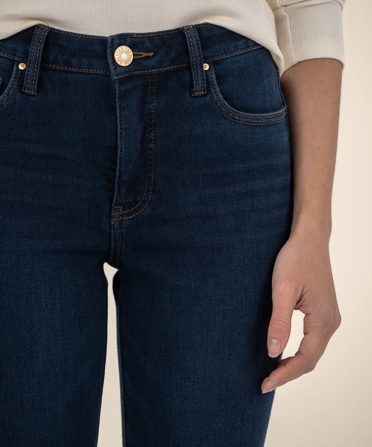 Kut From The Kloth Reese High Rise Ankle Straight Leg Jeans (Courageously Wash)