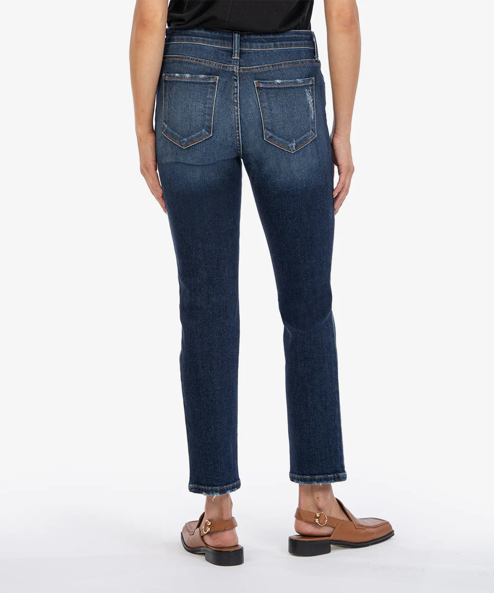 Kut From The Kloth Reese Mid Rise Ankle Straight Jeans (Enchantment)