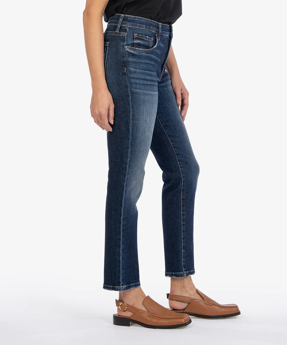 Kut From The Kloth Reese Mid Rise Ankle Straight Jeans (Enchantment)