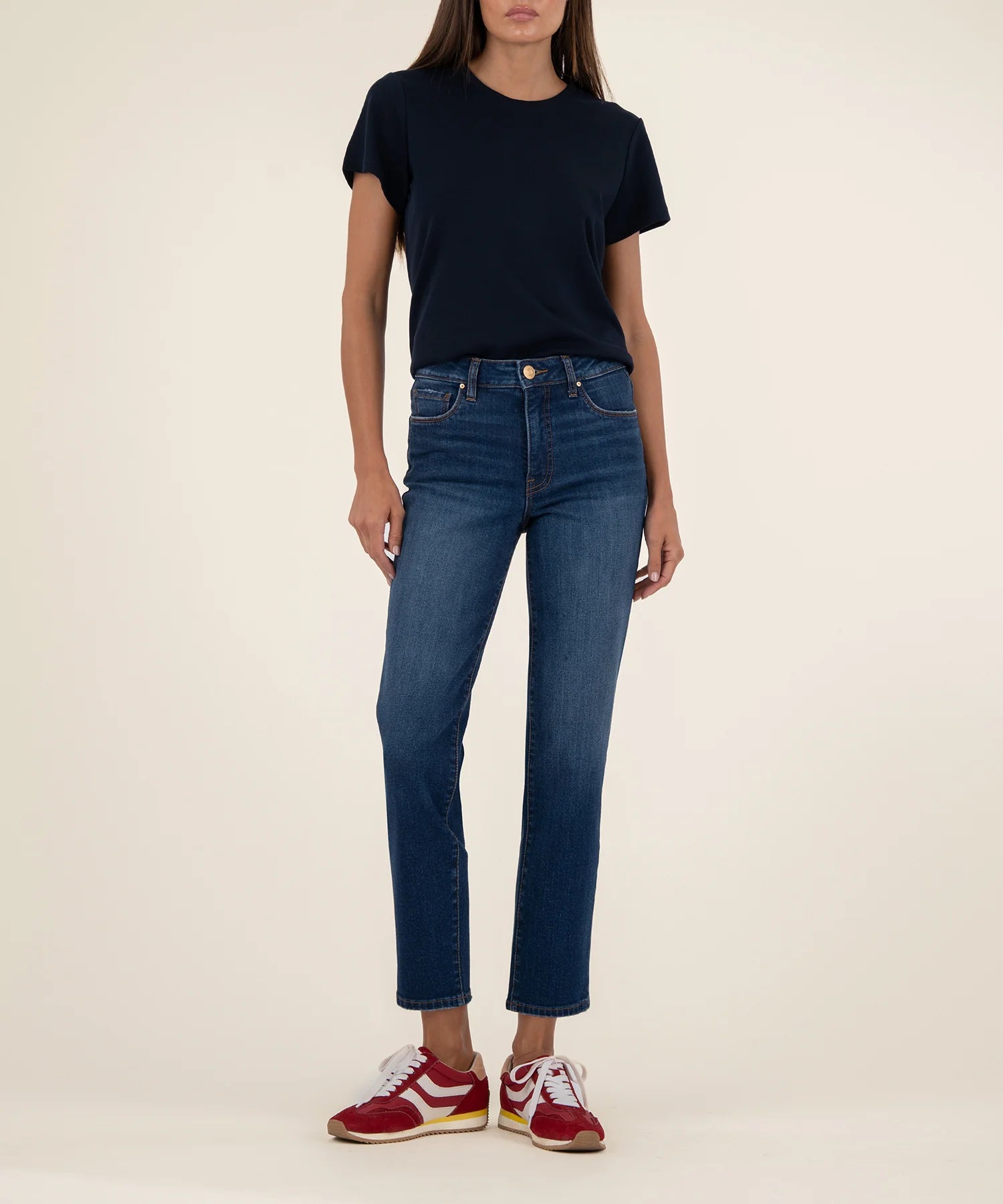 Kut From The Kloth Reese High Rise Ankle Straight Leg Jeans (Attainable Wash)