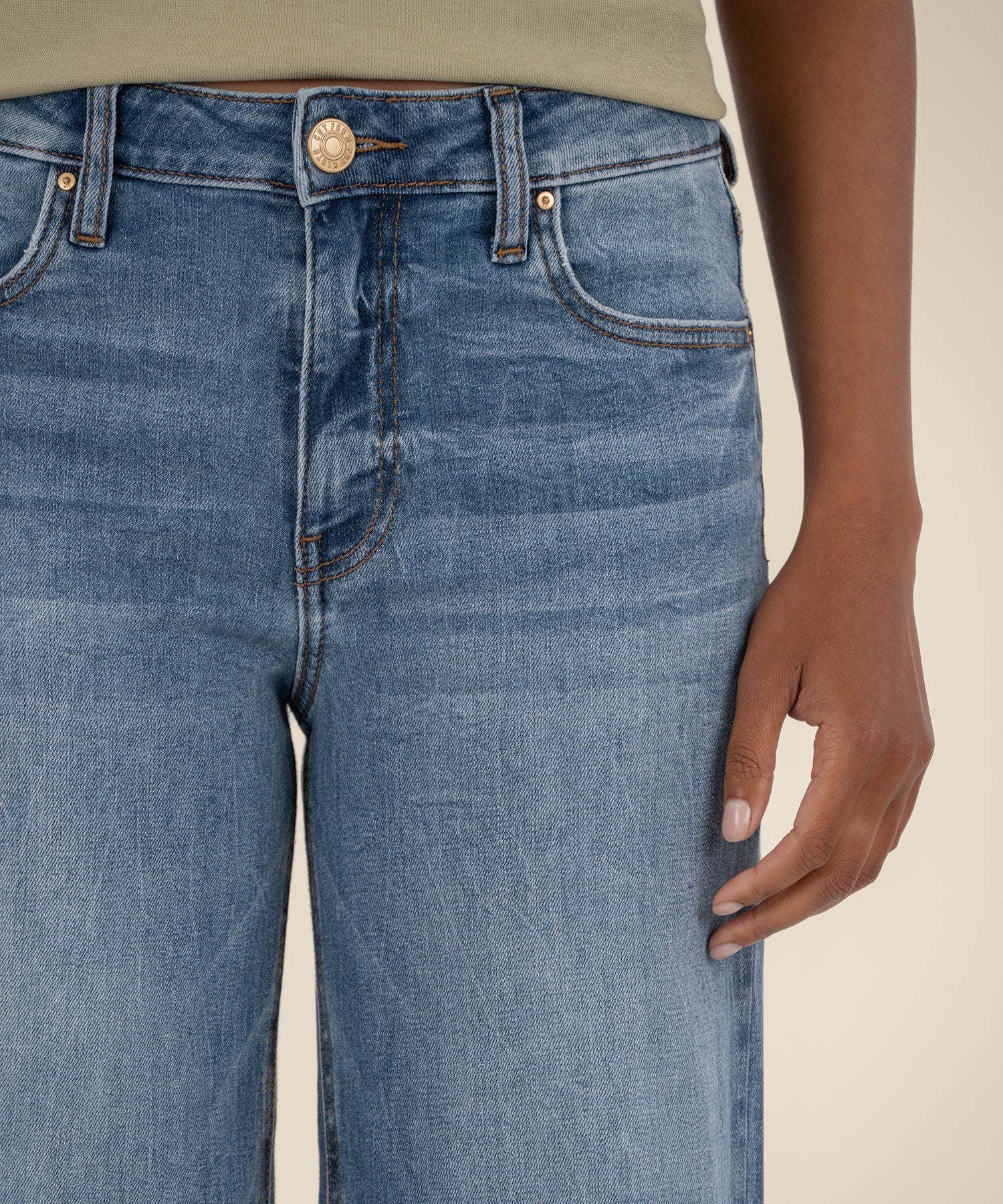 Kut From The Kloth Jean High Wide Leg Denim (Ablaze)