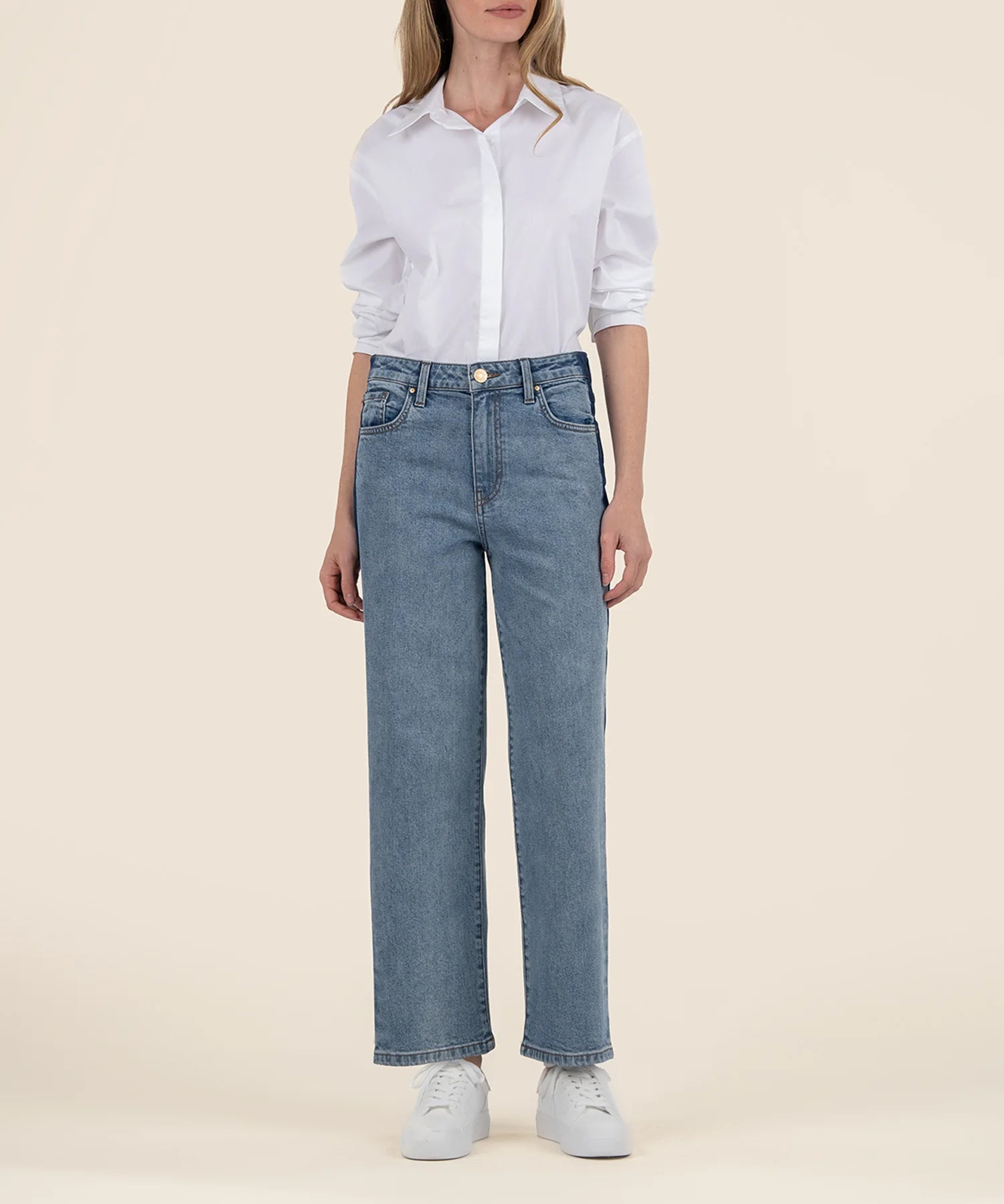 Kut From The Kloth Charlotte Wide Leg Side Shadow Jeans (Intense)