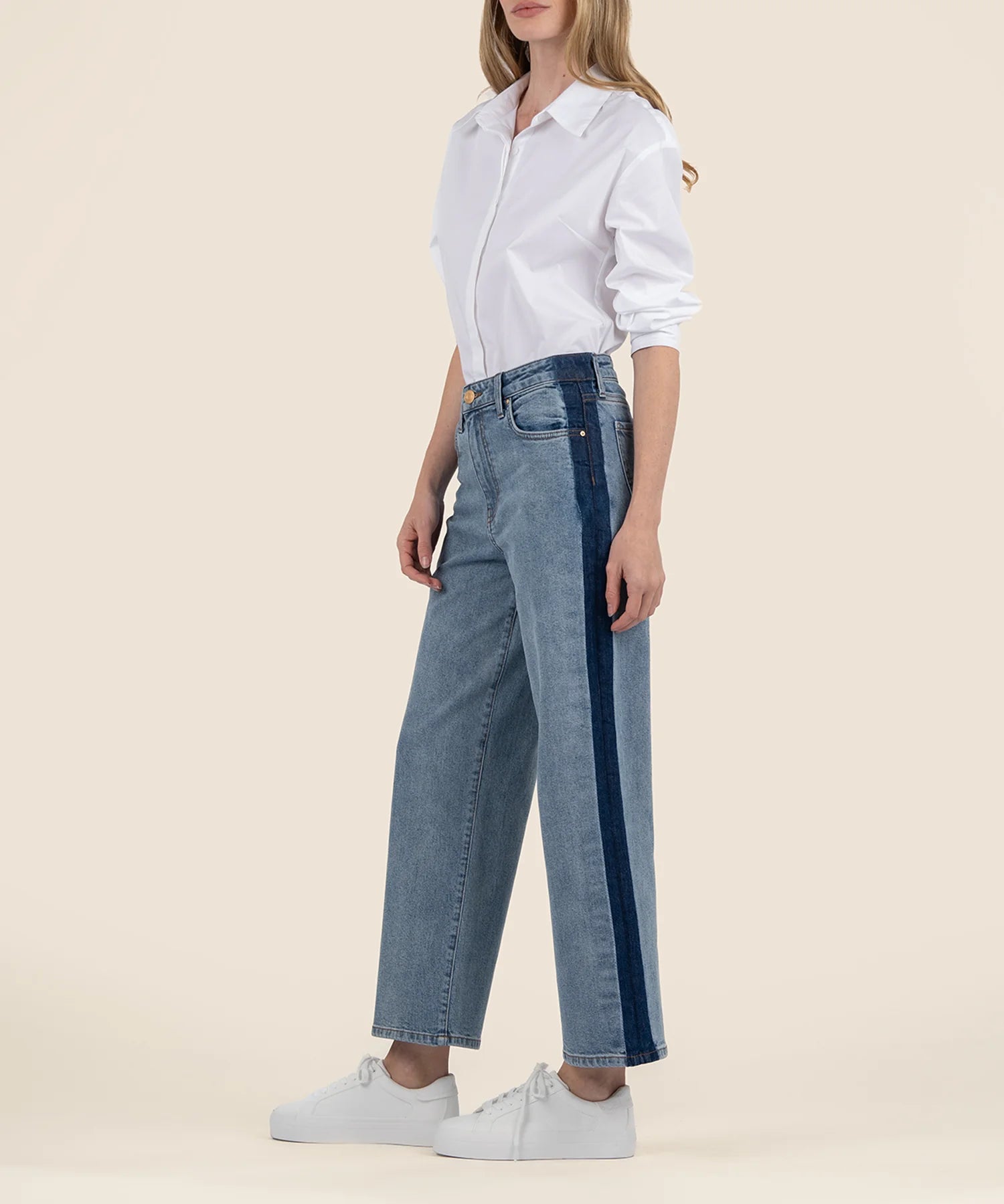 Kut From The Kloth Charlotte Wide Leg Side Shadow Jeans (Intense)
