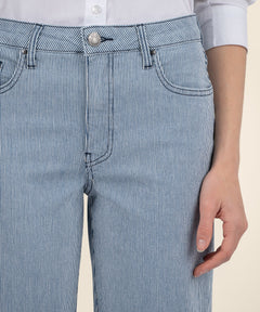 Kut From The Kloth Fay High Rise Straight Leg (Blue White)