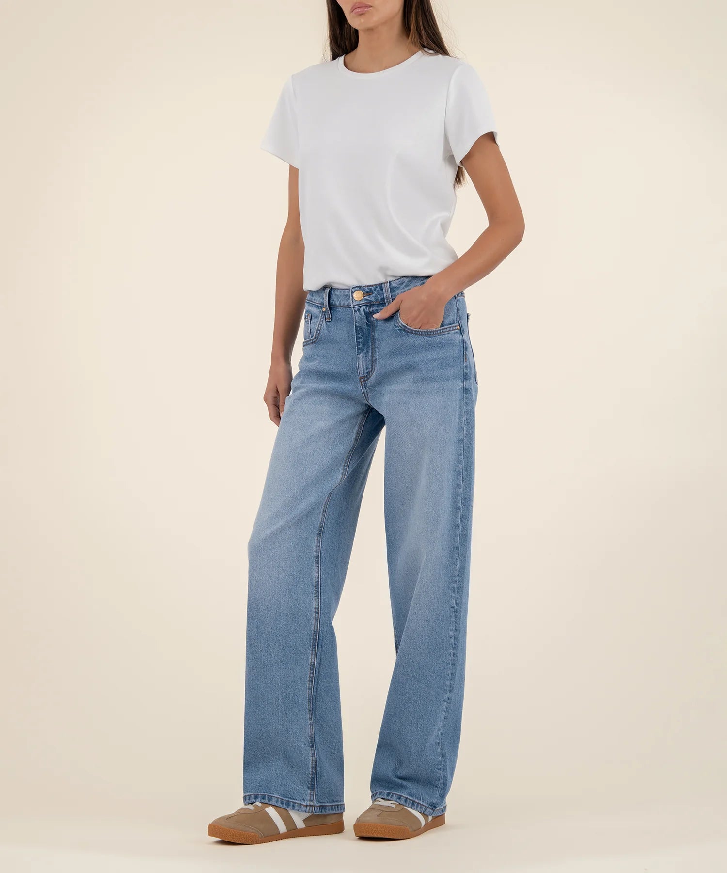 Kut From The Kloth Selena Baggy Low Rise Straight Leg Jeans (Bravery)
