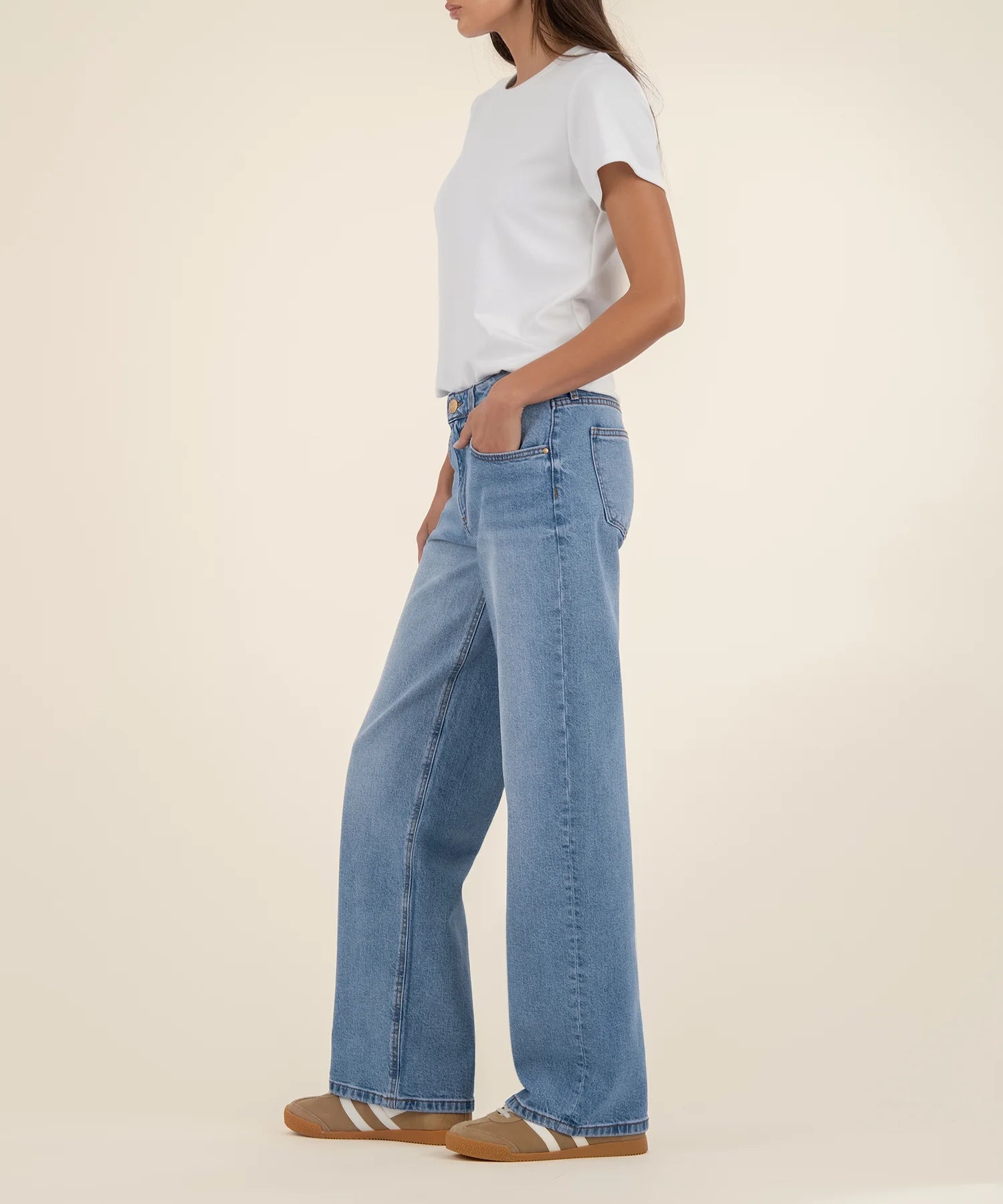 Kut From The Kloth Selena Baggy Low Rise Straight Leg Jeans (Bravery)