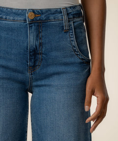 Kut From The Kloth Maya High Rise Wide Leg Scoop Pocker Jeans (Journey Wash)