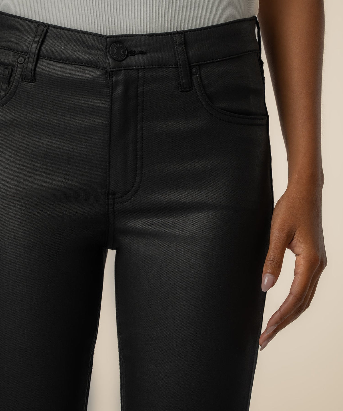 Kut From The Kloth Kelly Kick Flare Coated Denim