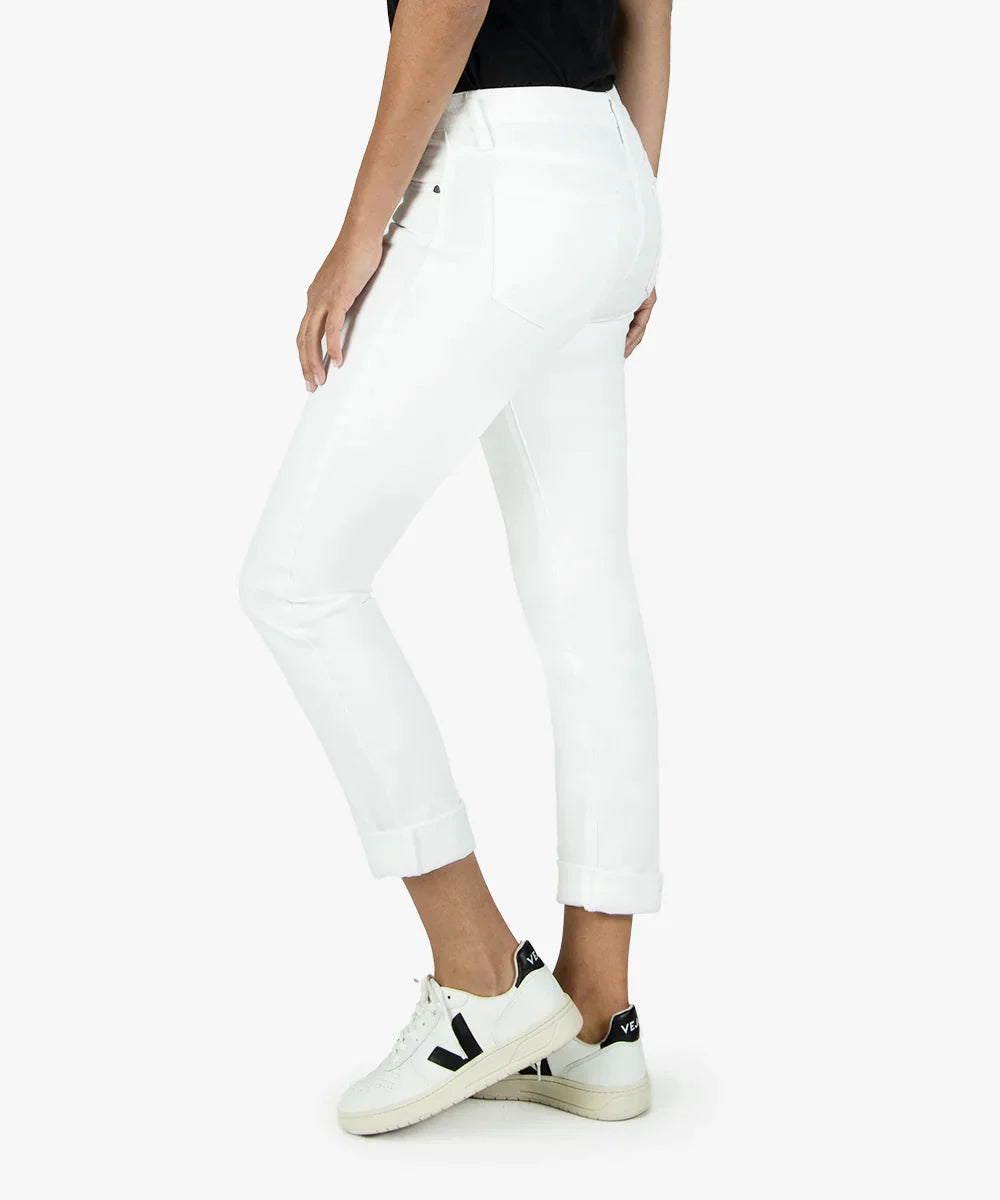 Kut From The Kloth Catherine Mid Rise Boyfriend Jeans (White)