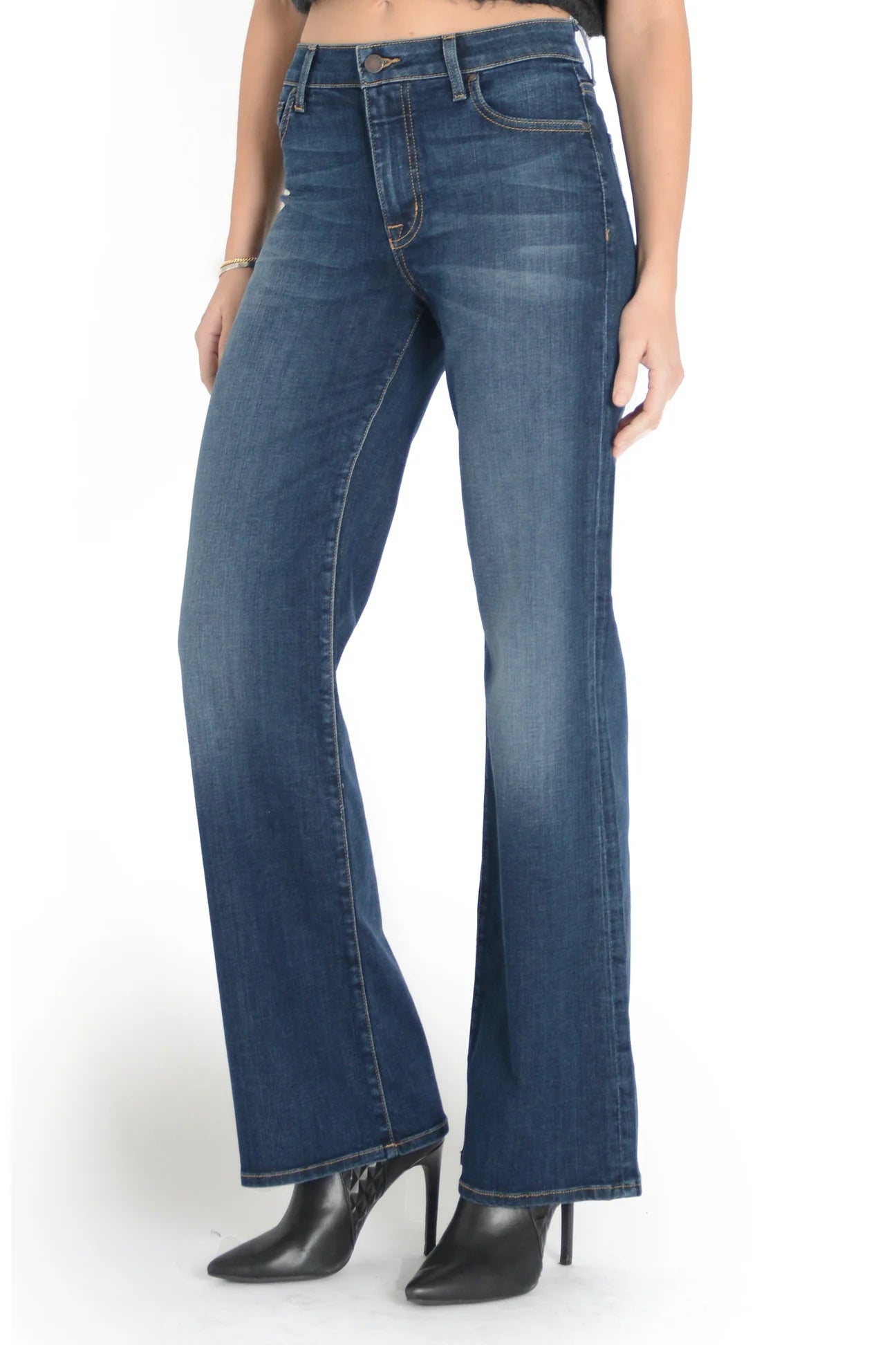 Fidelity Katie Wide Leg Premium Denim (Vespa Blue)