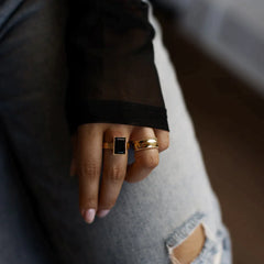 Leah Yard Jasmine Ring Black Onyx