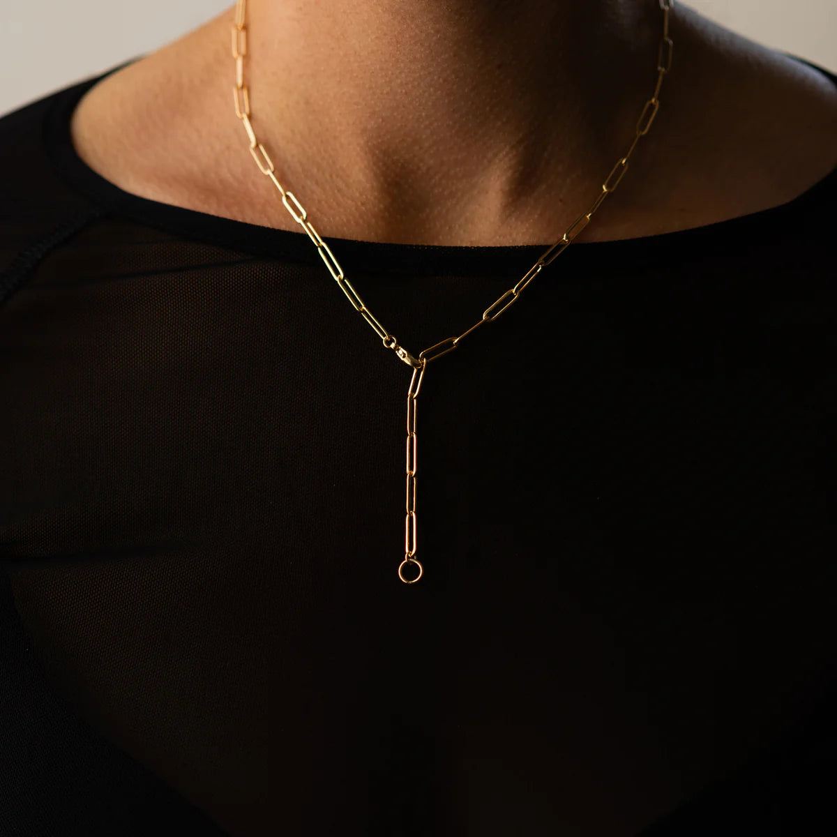🇨🇦 Leah Yard 2 in 1 Paperclip Lariat Sterling Silver
