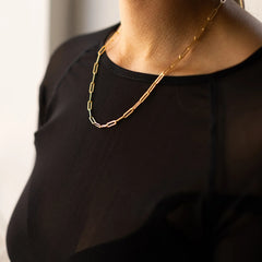Leah Yard 2 in 1 Paperclip Lariat 14K Gold Filled