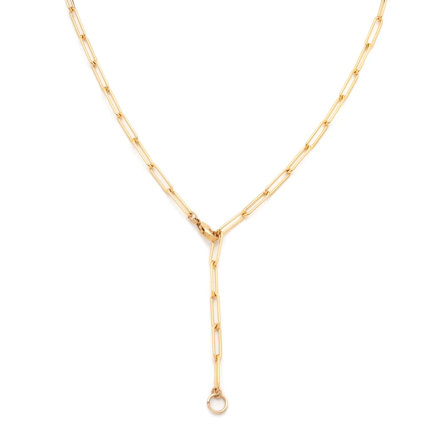 Leah Yard 2 in 1 Paperclip Lariat 14K Gold Filled