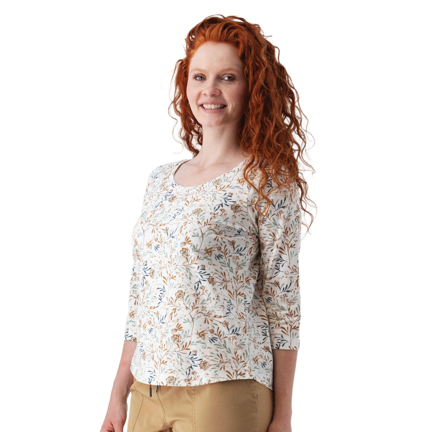 Aventura Old Ranch Magnolia 3/4 Sleeve Top