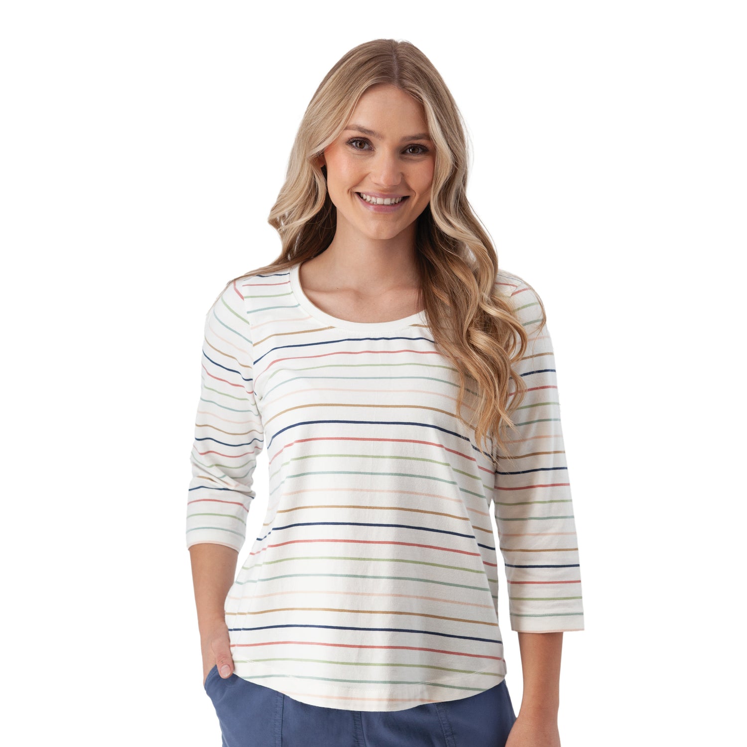 Aventura Old Ranch Magnolia 3/4 Sleeve Top