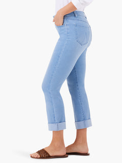 Nic + Zoe 24" Mid Rise Straight Roll Cuff Jeans