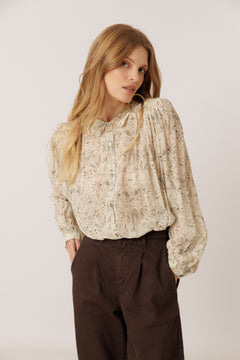 Indi & Cold Chiffon Collared Blouse