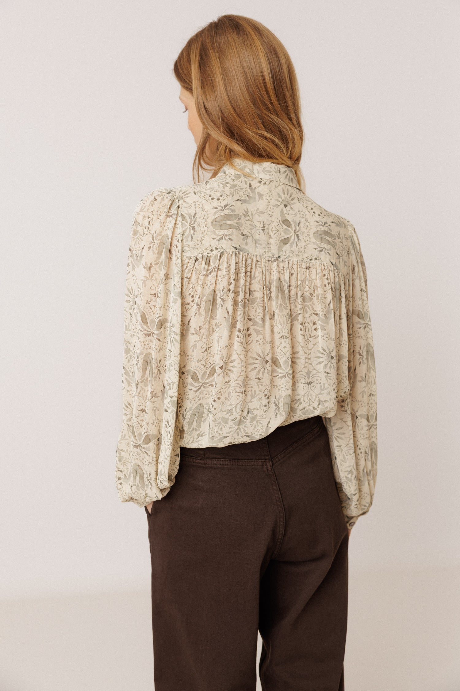 Indi & Cold Chiffon Collared Blouse