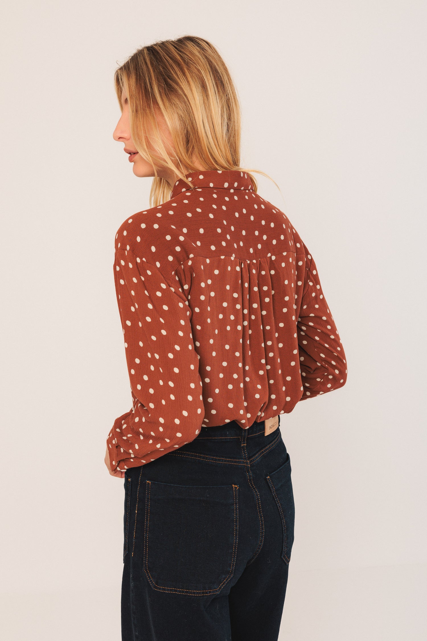 Indi & Cold Bea Dot Print Blouse