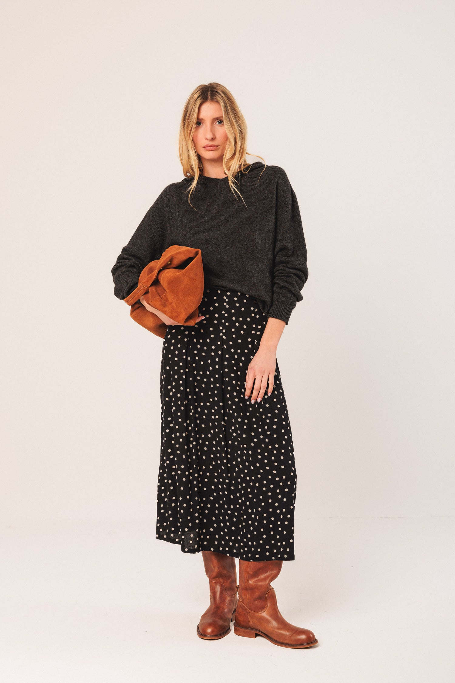 Indi & Cold Morgan Dot Print Skirt