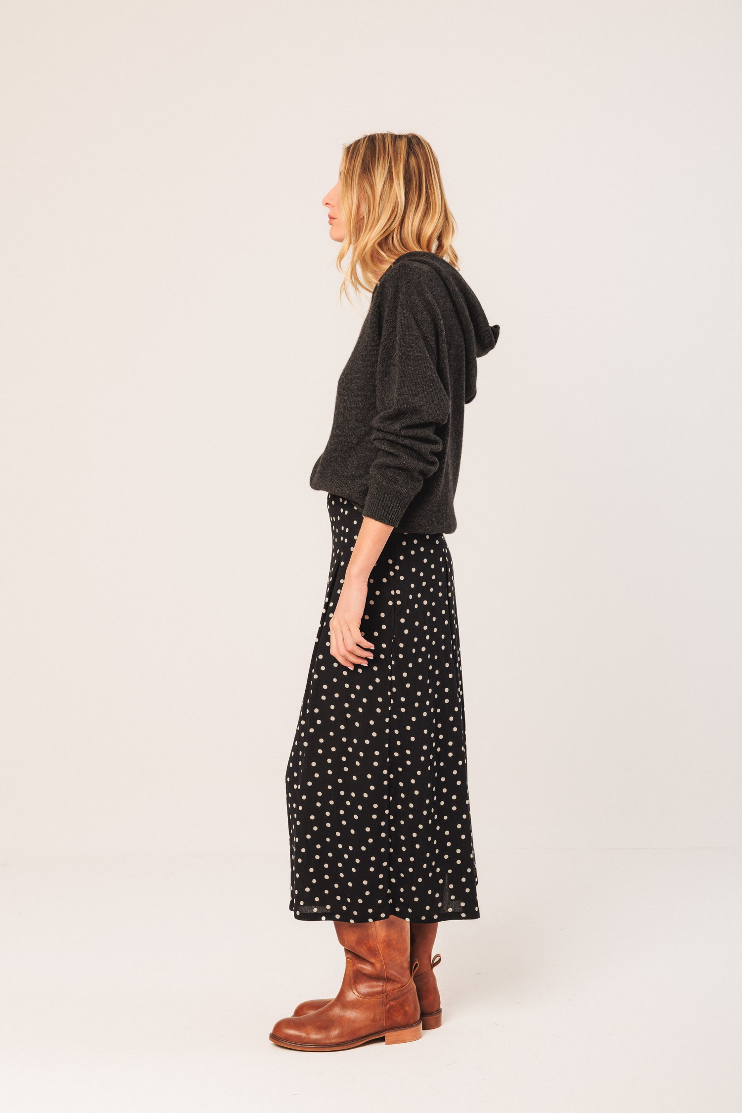 Indi & Cold Morgan Dot Print Skirt