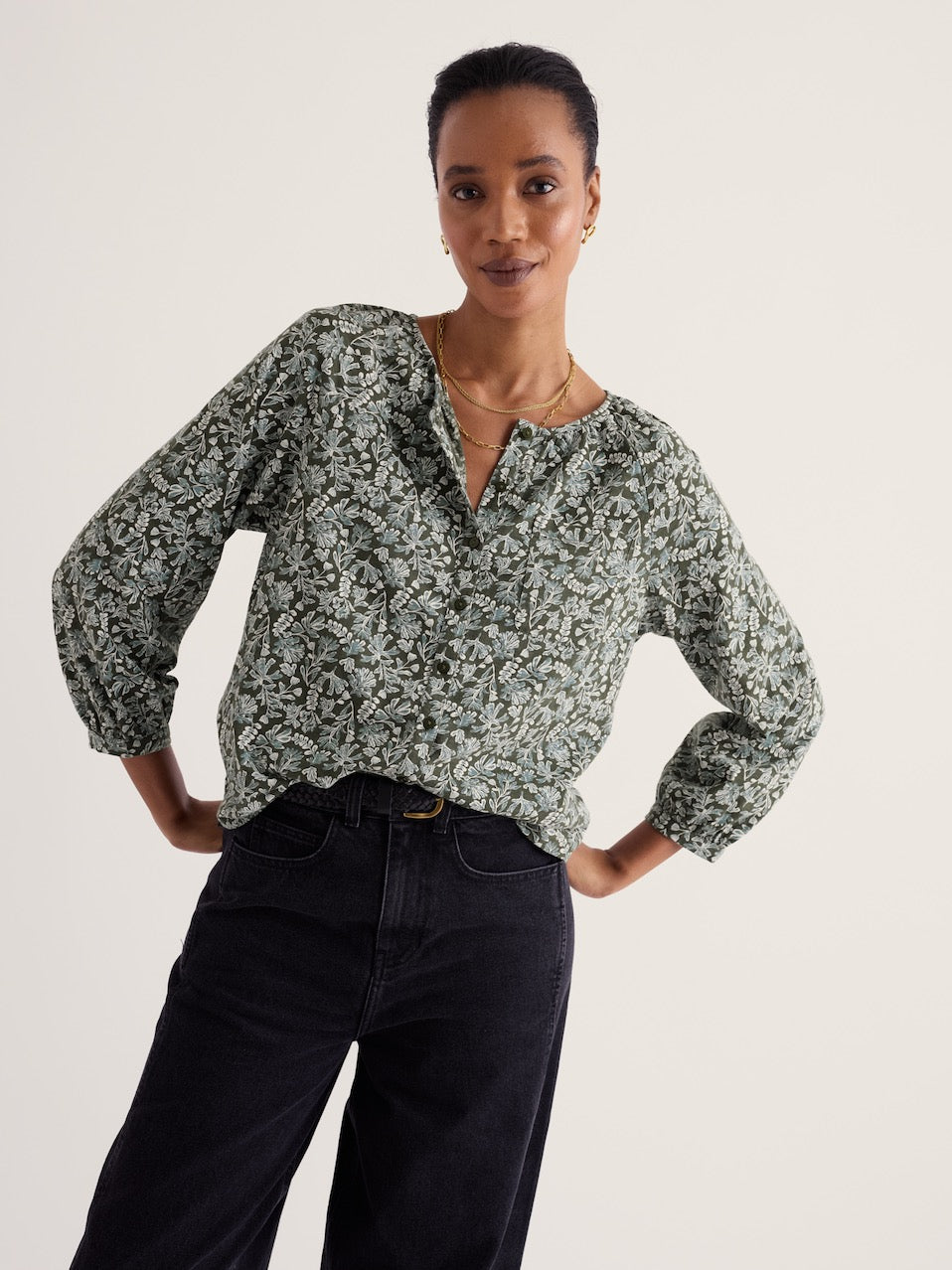 Seasalt Mallow Button Through Jersey Top