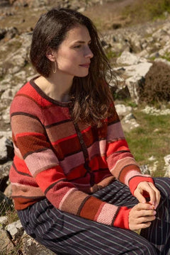 Mansted Amina Striped Wool Cardigan