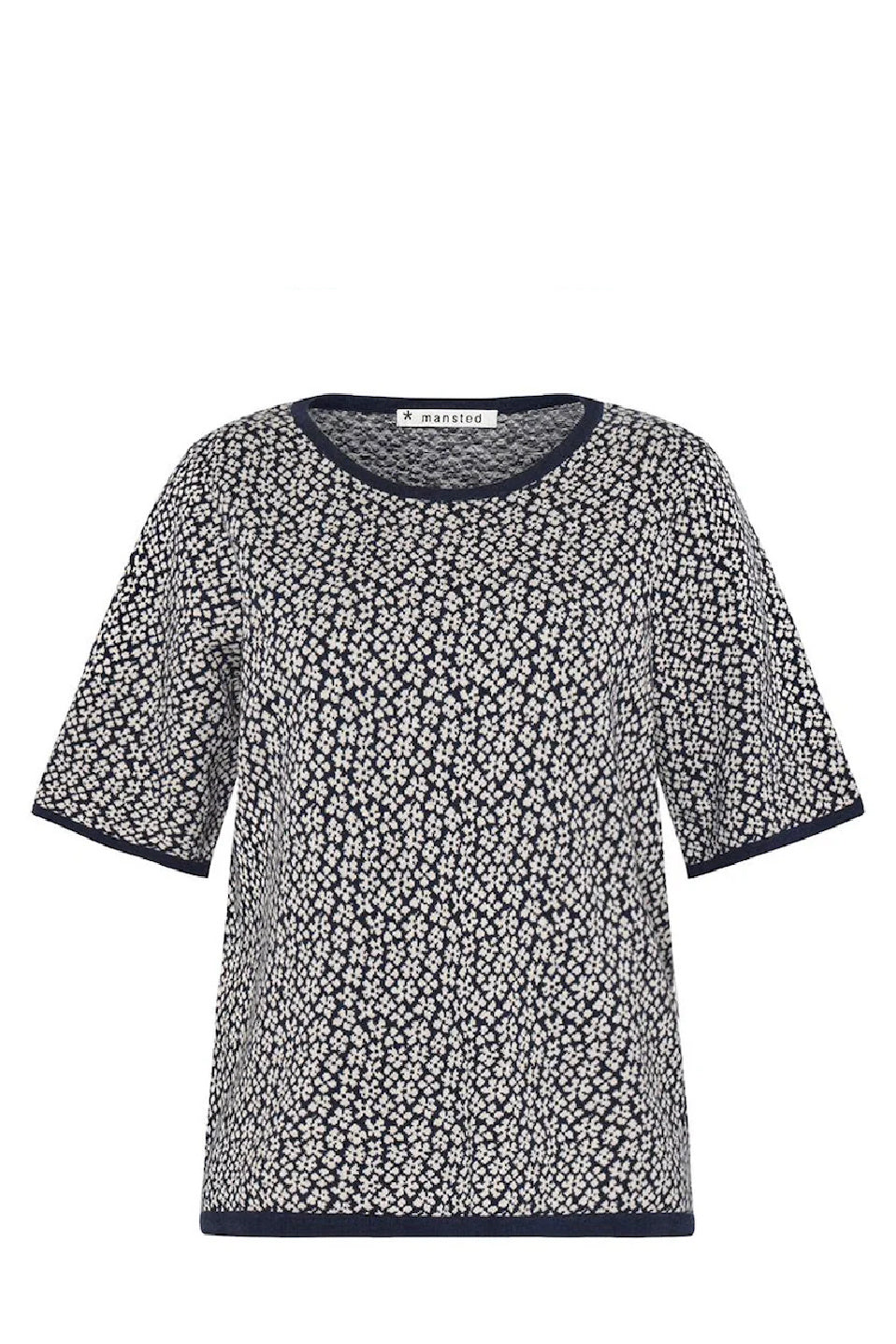 Mansted Floss Cotton Short Sleeve Floral Sweater