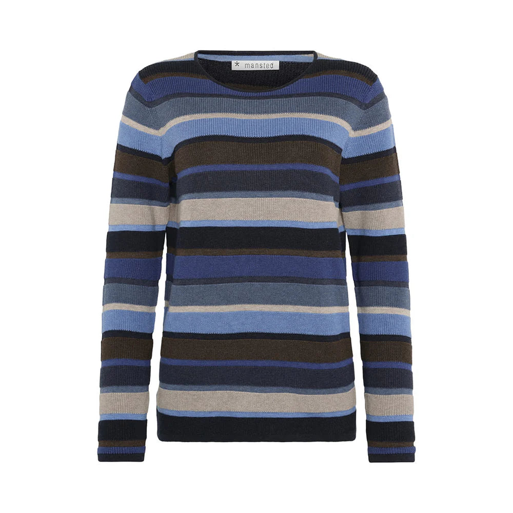 Mansted Matilde Striped Cotton Crewneck Sweater