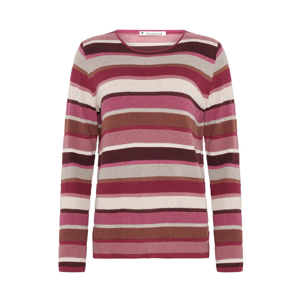 Mansted Matilde Striped Cotton Crewneck Sweater