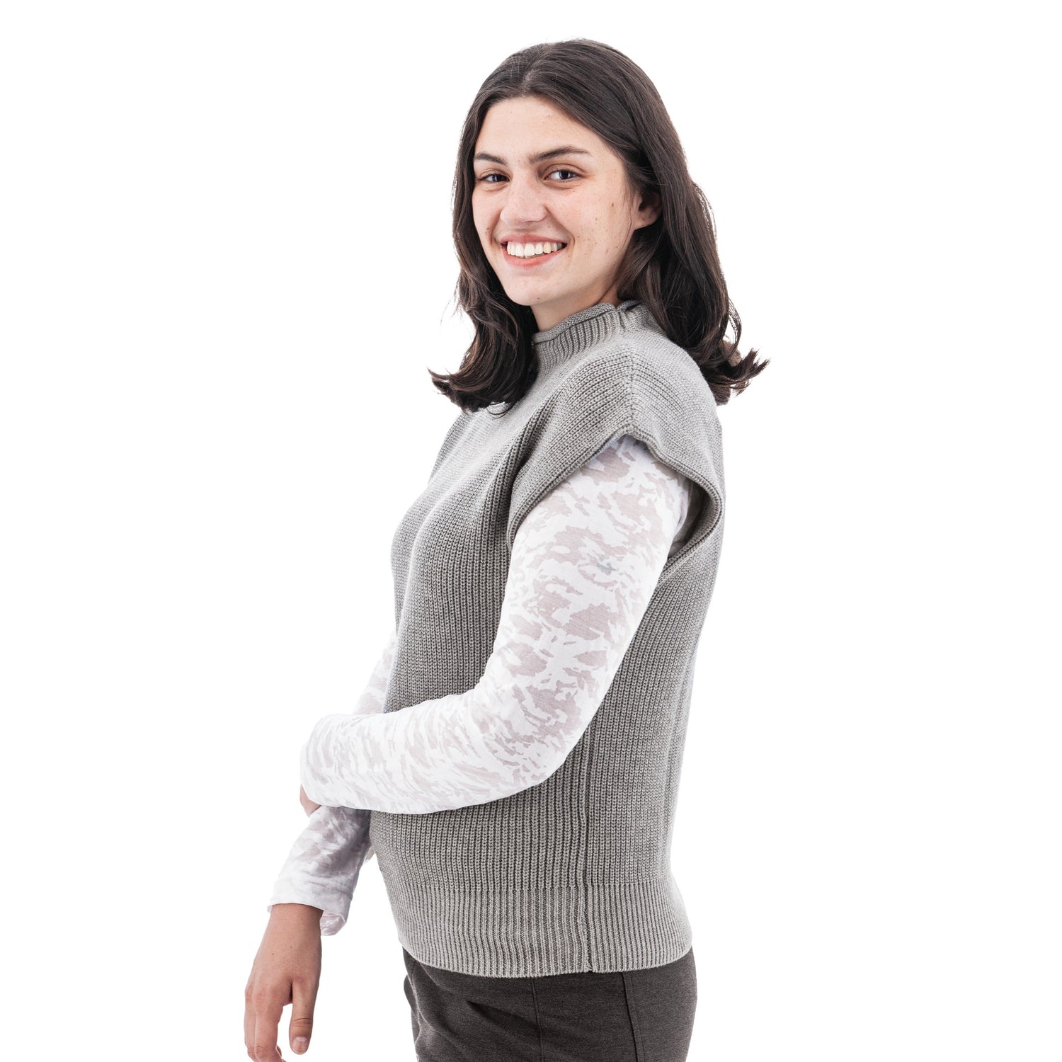 Aventura Pine Dolman Ribbed Knit Vest