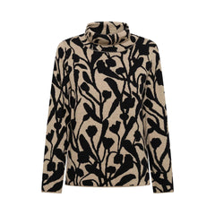 Mansted Nanna Floral Merino Blend Mockneck