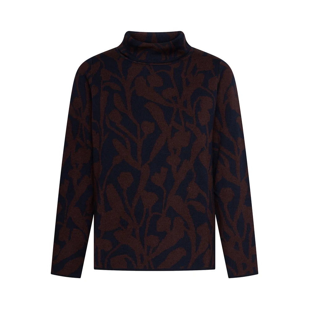 Mansted Nanna Floral Merino Blend Mockneck