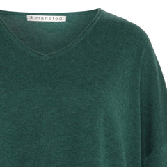 Mansted Nickie Boxy V-Neck Cotton Wool Sweater