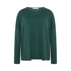 Mansted Nickie Boxy V-Neck Cotton Wool Sweater