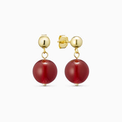 Soï Nora Red Jade Passion Earring