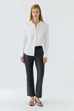 Oui Leather Look Pants