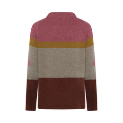 Mansted Pop Graphic Colour Block Wool Cardigan