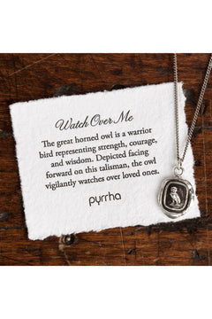 Pyrrha Watch Over Me Talisman 18" Fine Curb Chain (1.5mm)