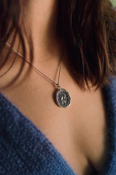 🇨🇦  Pyrrha “Return To Happiness" Talisman 18" Fine Curb Chain (1.5mm)