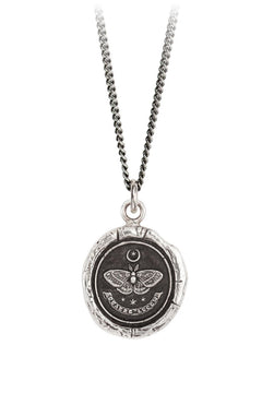 Pyrrha "Seek The Light" Talisman Necklace with 18" Fine Curb Chain (1.5mm)