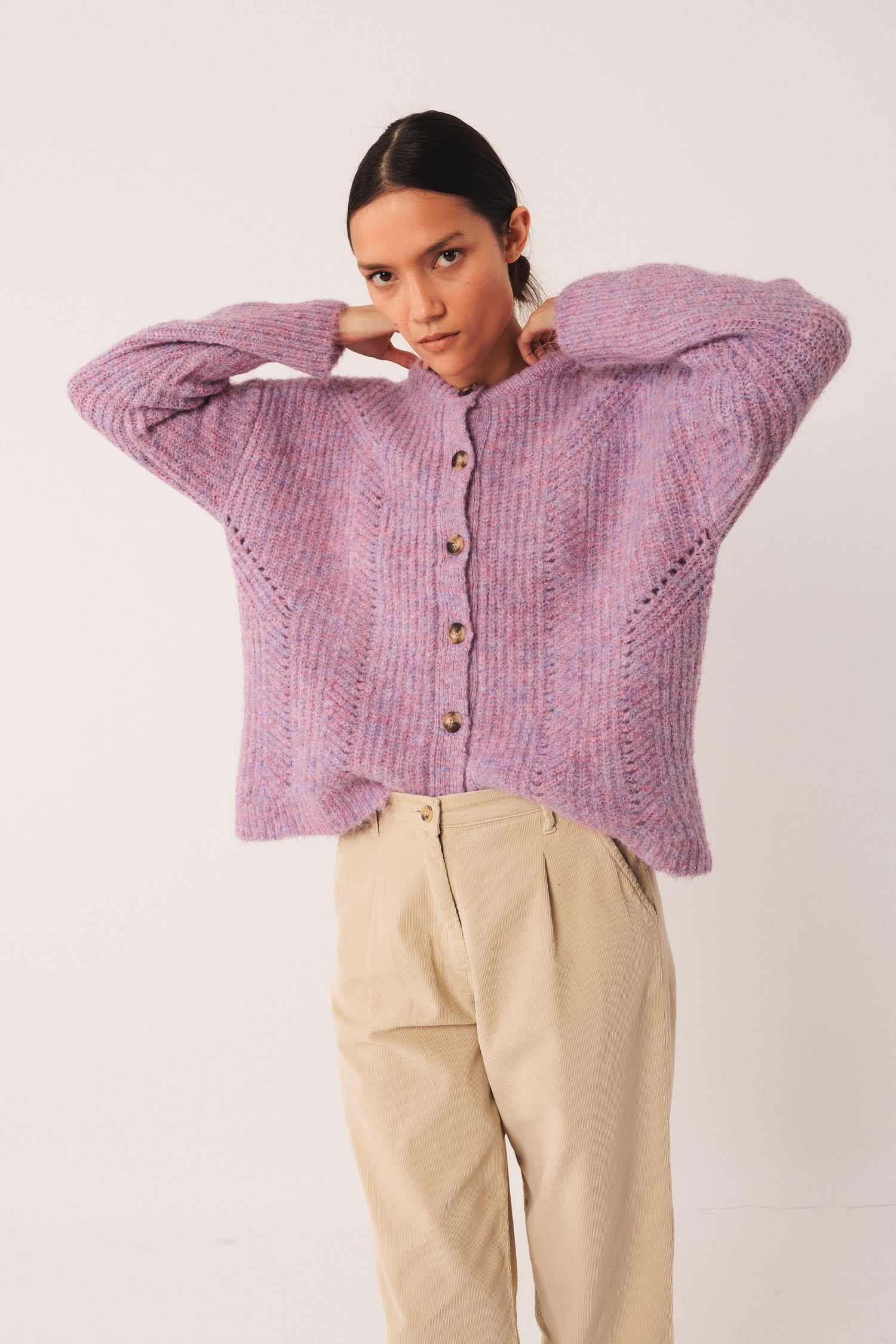 Indi & Cold Crew Neck Cardigan