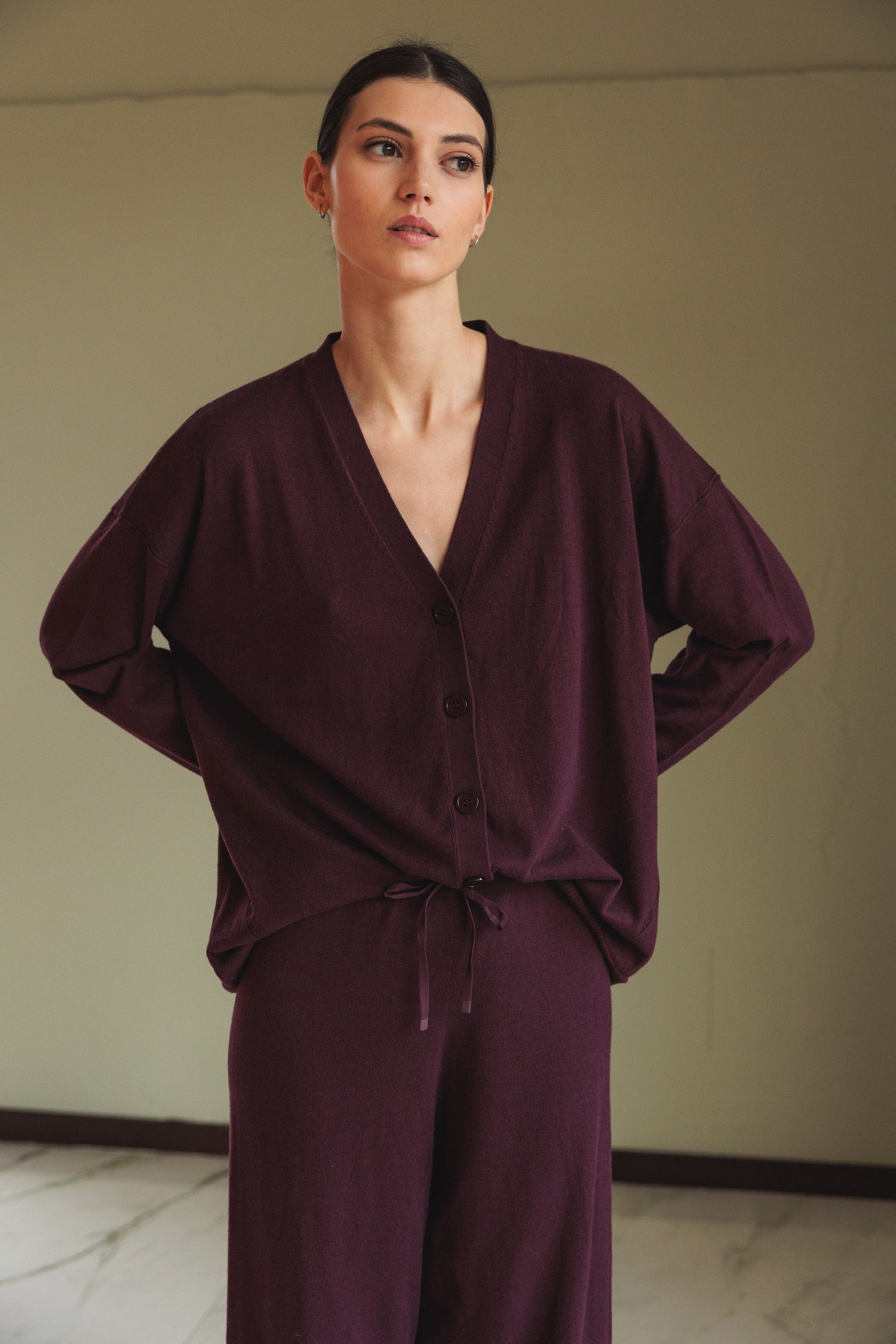 Indi & Cold Long Sea Wool Cardigan
