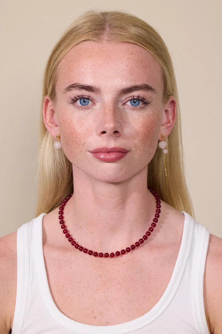 Soï Hailey Red Jade Passion Necklace