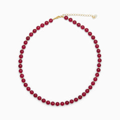 Soï Hailey Red Jade Passion Necklace