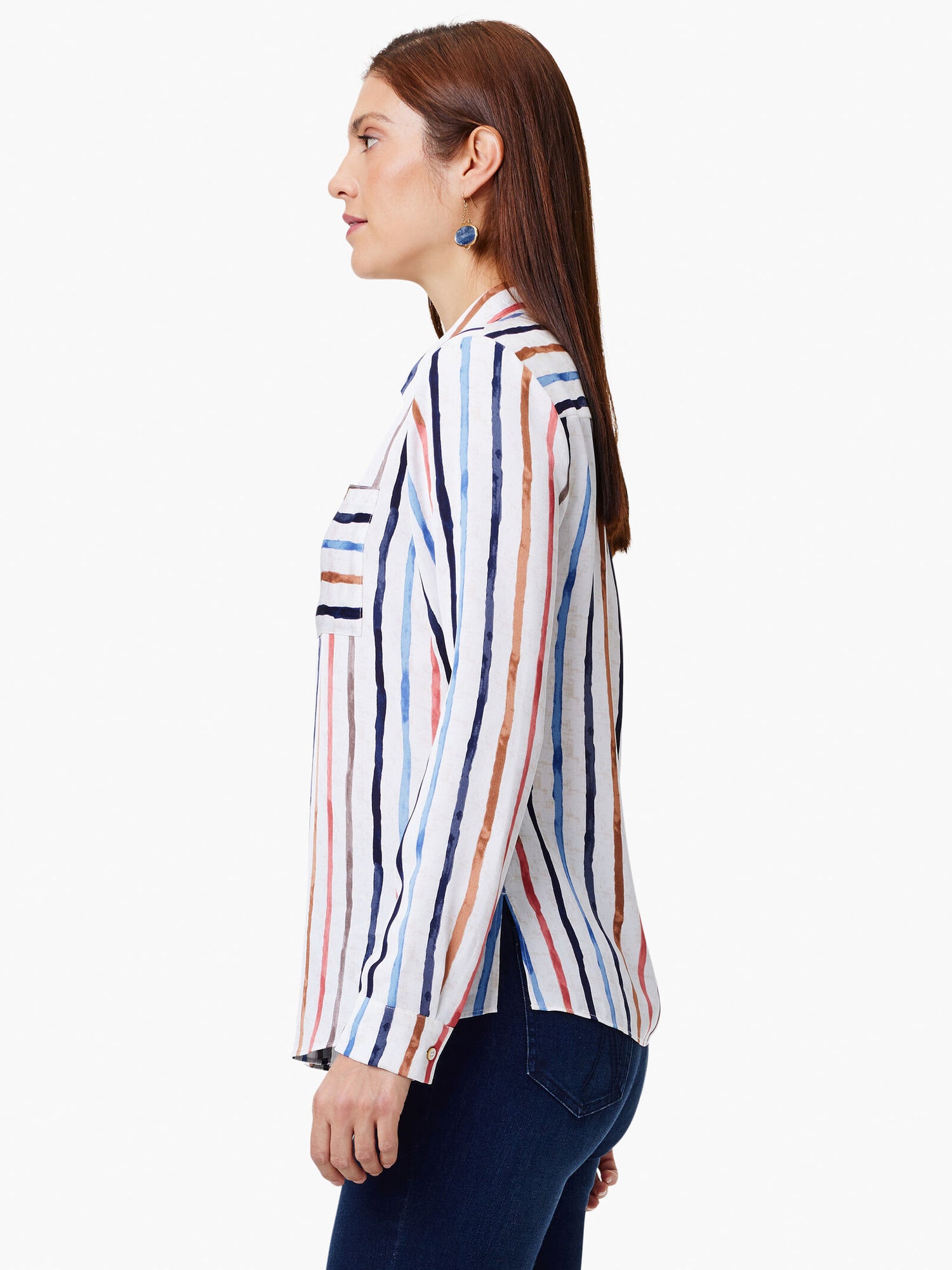 Nic + Zoe Painted Stripes Top