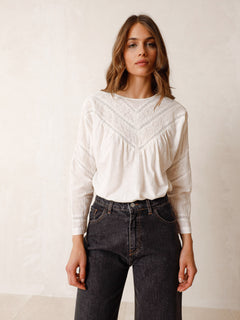 Indi & Cold Long Sleeve Cotton Blouse